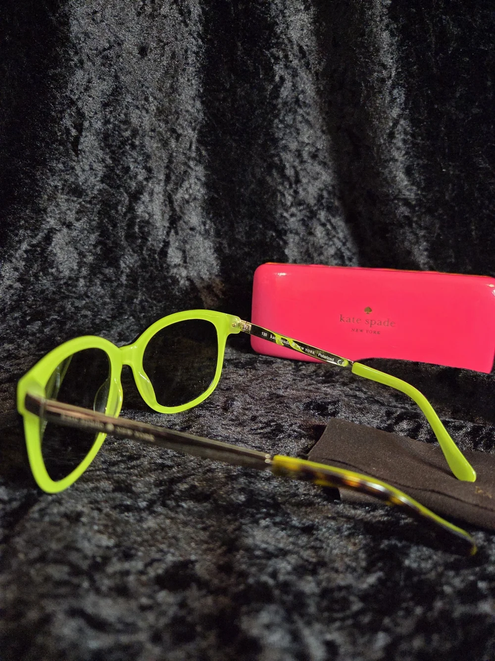 kate spade Black and Tortoiseshell Round Frame Sunglasses - Picture 3 of 8
